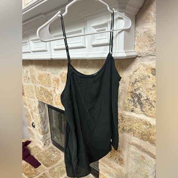 Equipment 100% Silk Black Spaghetti Strap Top - Picture 3 of 6